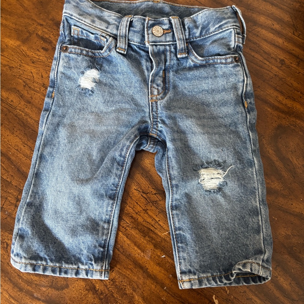 GAP Light Blue Distressed Kids Jeans